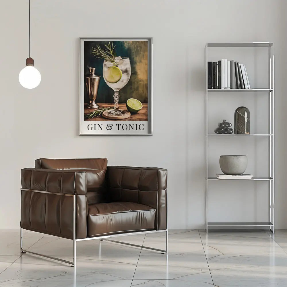 Gin &amp;amp; Tonic - Stretched Canvas, Poster or Fine Art Print I Heart Wall Art