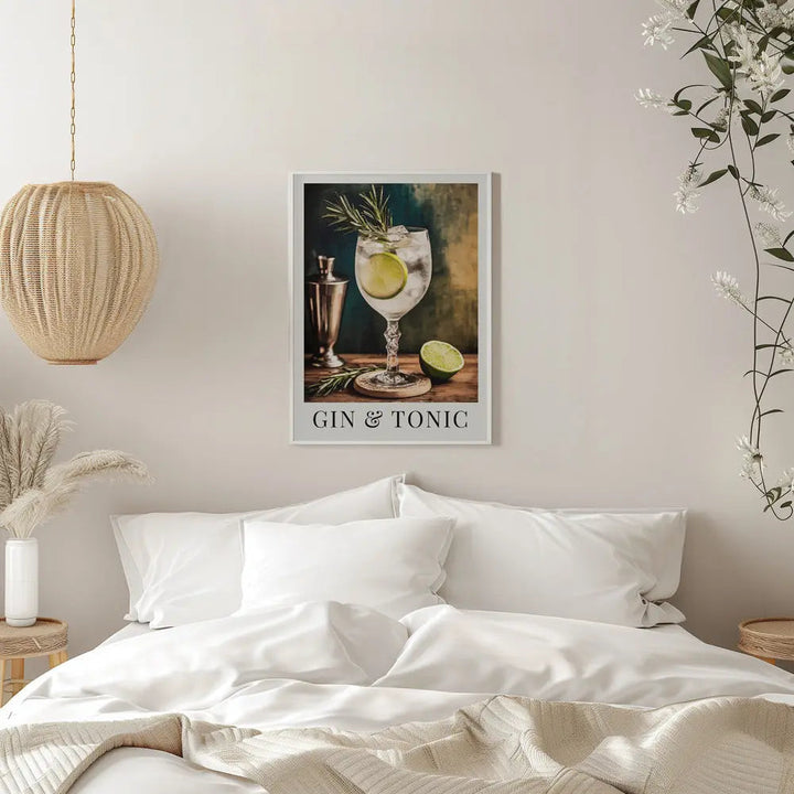 Gin &amp;amp; Tonic - Stretched Canvas, Poster or Fine Art Print I Heart Wall Art