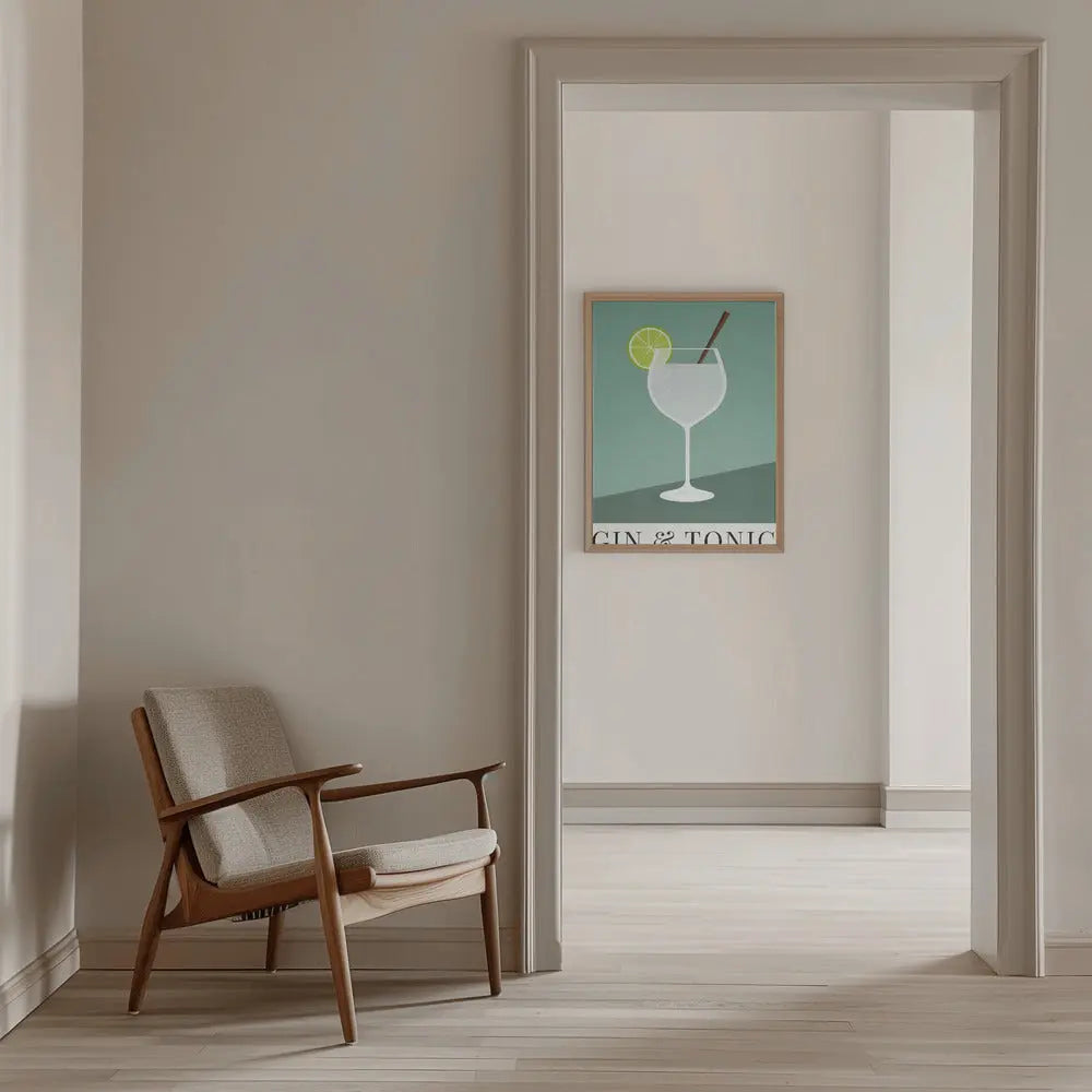 Gin &amp;amp; Tonic - Stretched Canvas, Poster or Fine Art Print I Heart Wall Art