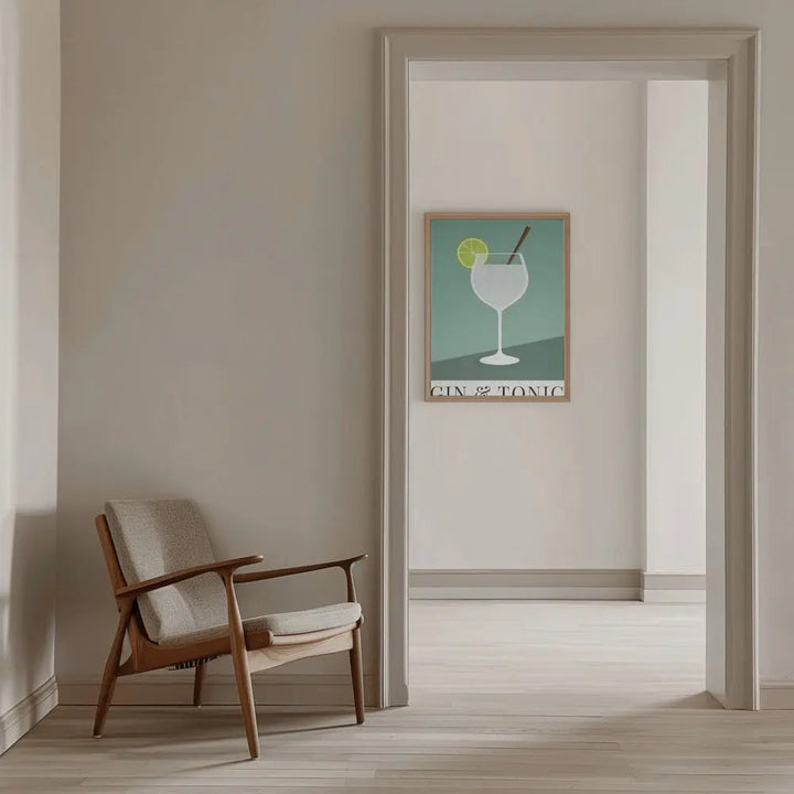 Gin &amp;amp; Tonic - Stretched Canvas, Poster or Fine Art Print I Heart Wall Art