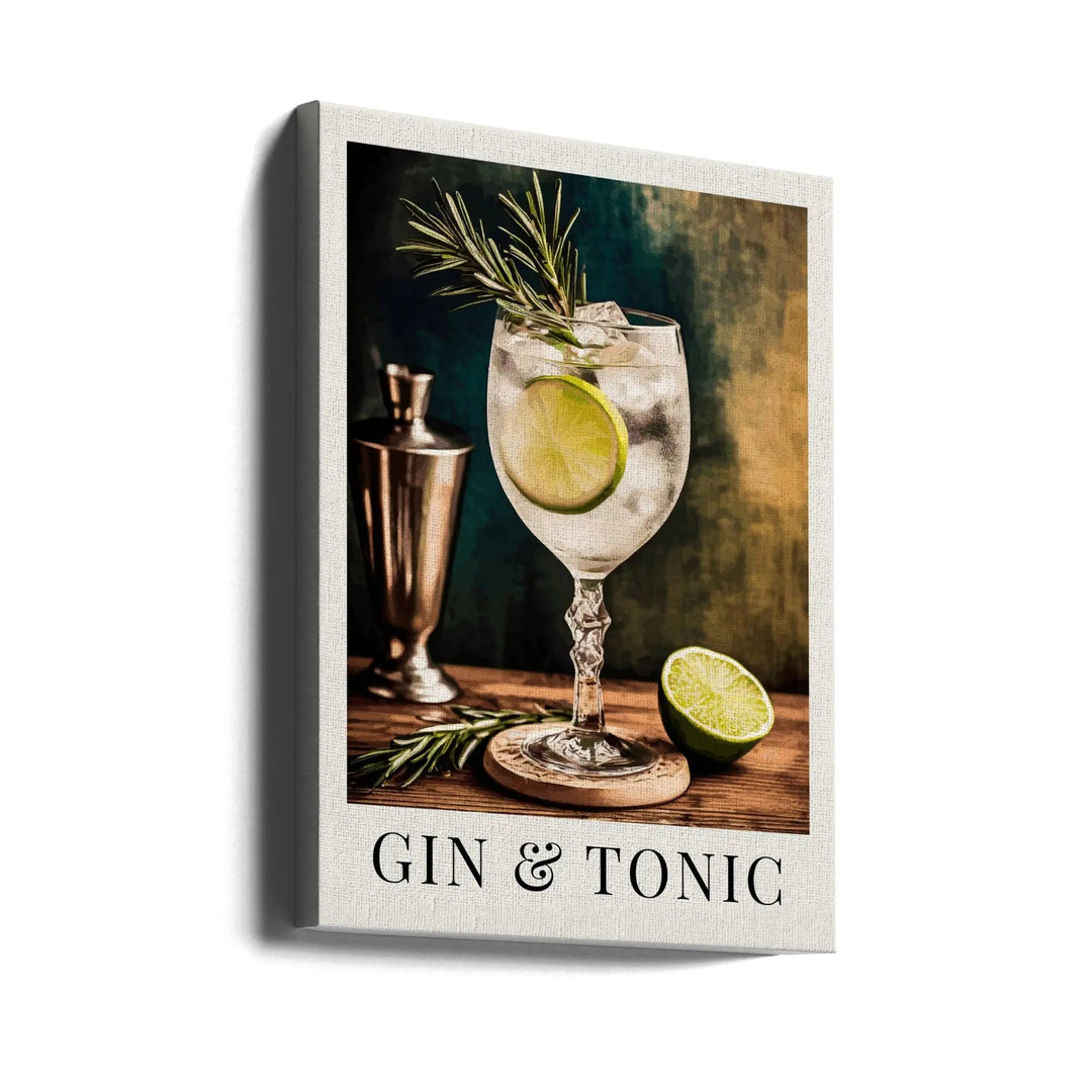 Gin &amp;amp; Tonic - Stretched Canvas, Poster or Fine Art Print I Heart Wall Art