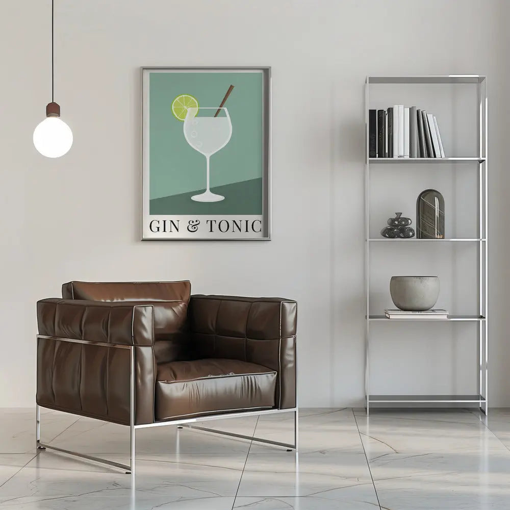 Gin &amp;amp; Tonic - Stretched Canvas, Poster or Fine Art Print I Heart Wall Art