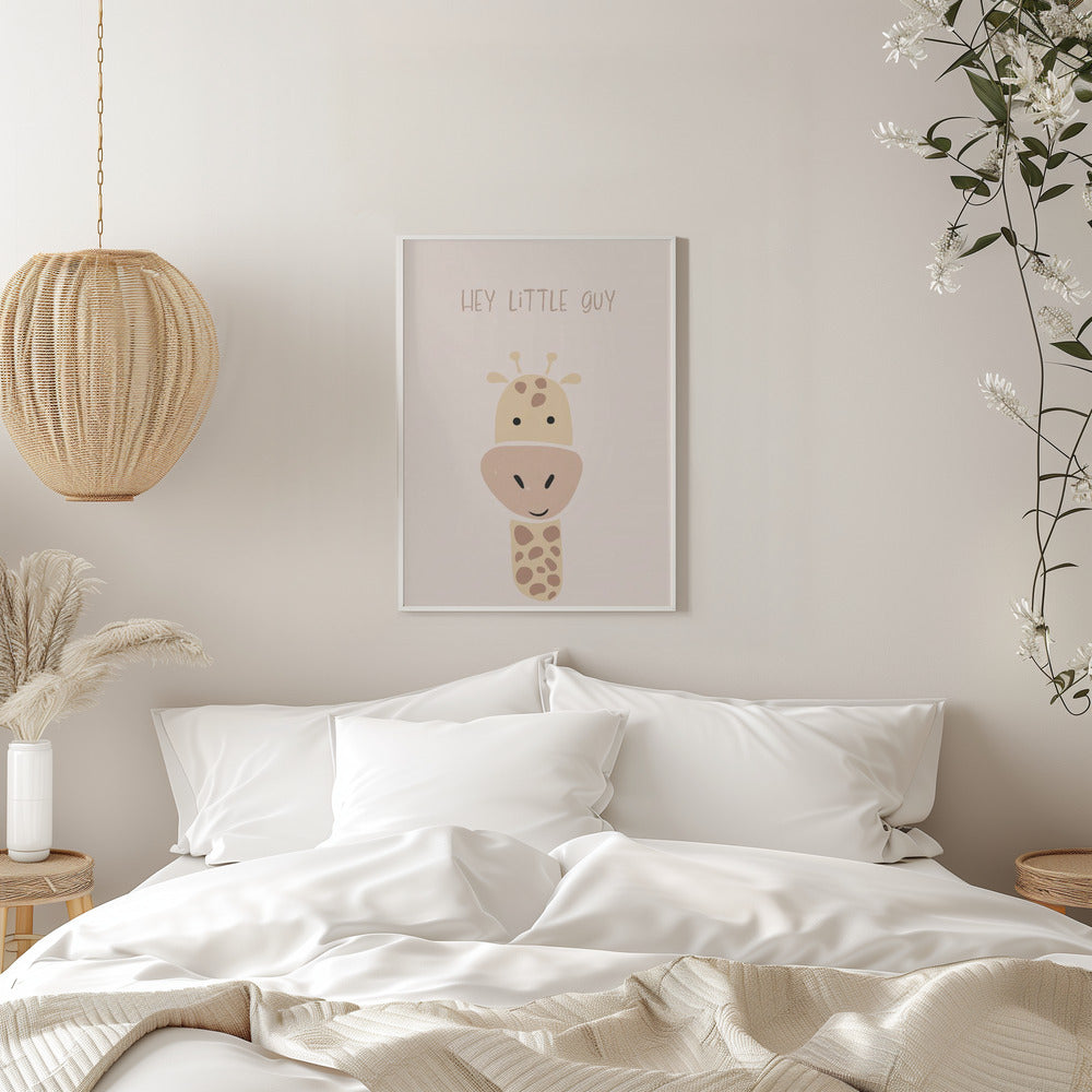 Giraffe nursery print - Stretched Canvas, Poster or Fine Art Print I Heart Wall Art