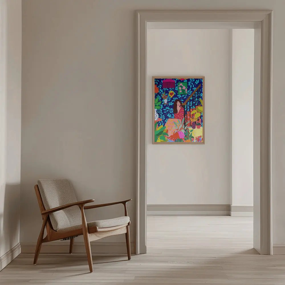 9933x14043 Din 92 Girl At the Stairs - Stretched Canvas, Poster or Fine Art Print I Heart Wall Art