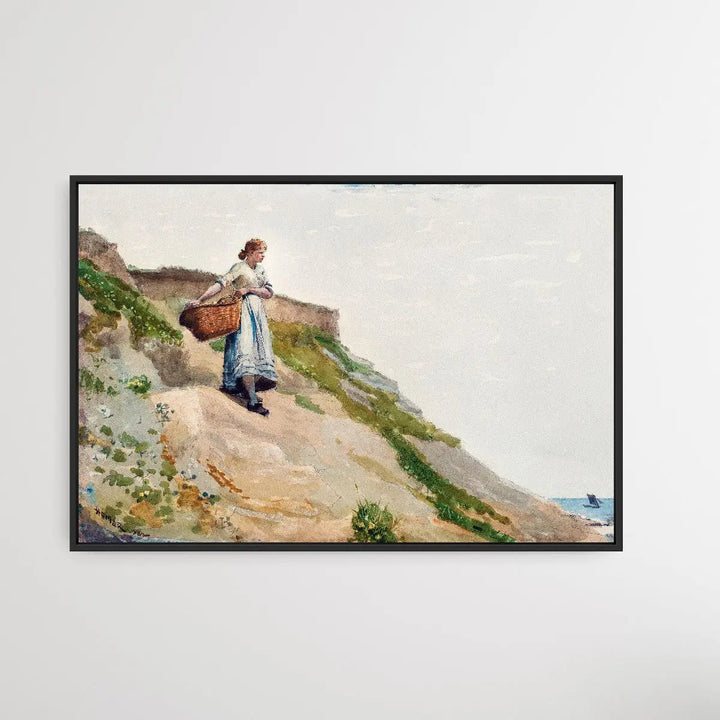 Girl Carrying a Basket (1882) by Winslow Homer - I Heart Wall Art