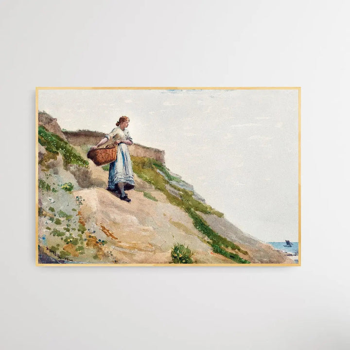 Girl Carrying a Basket (1882) by Winslow Homer - I Heart Wall Art