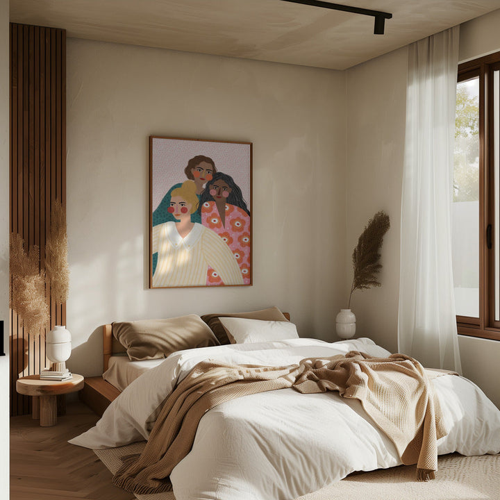 Girl Friends - Stretched Canvas, Poster or Fine Art Print I Heart Wall Art