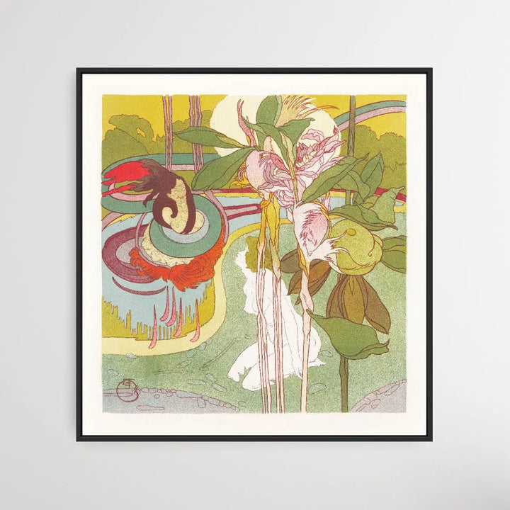 Girl in the Garden 1897 by Georges de Feure - Square Abstract Wall Art Print - I Heart Wall Art