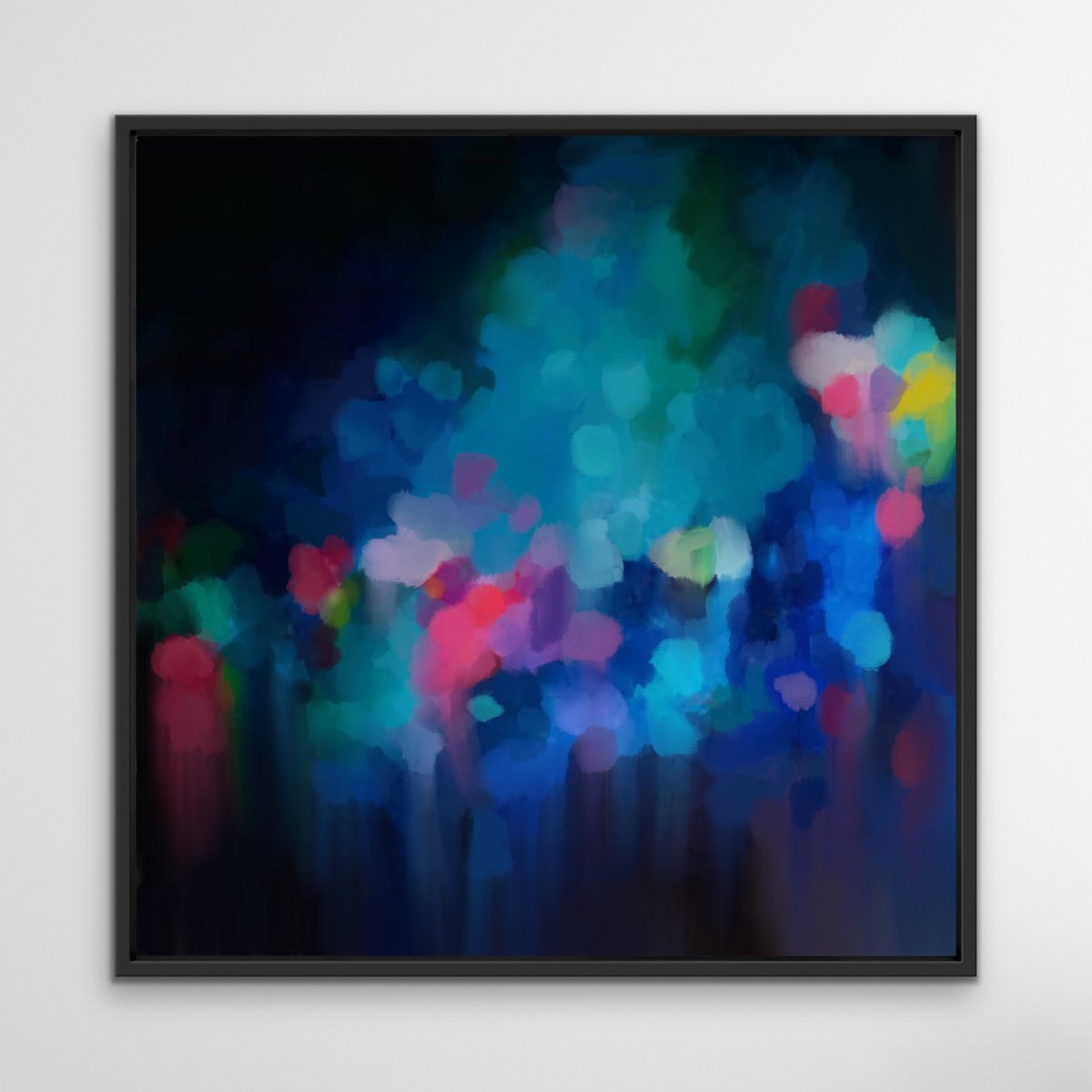 ‘Glade’ - Blue Colourful Abstract Original Artwork Print - I Heart Wall Art - Poster Print, Canvas Print or Framed Art Print