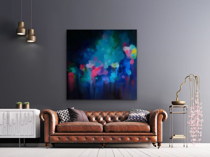 Edie Fogarty - ‘Glade’ Blue Colourful Abstract Original Artwork Print - I Heart Wall Art
