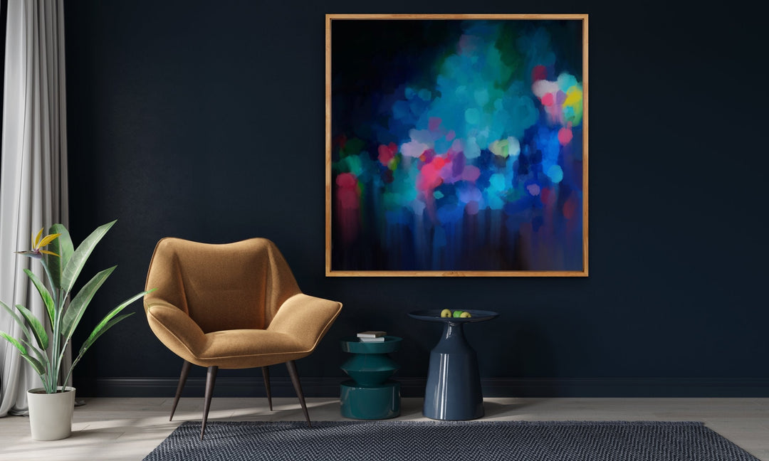 Edie Fogarty - ‘Glade’ Blue Colourful Abstract Original Artwork Print - I Heart Wall Art