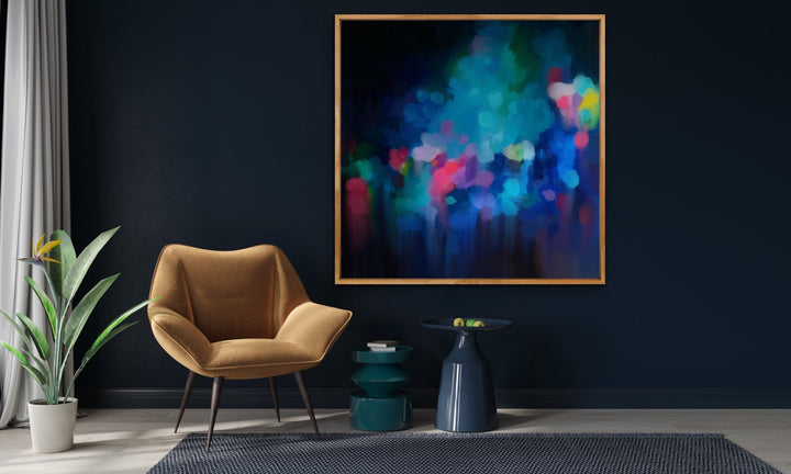 Edie Fogarty - ‘Glade’ Blue Colourful Abstract Original Artwork Print - I Heart Wall Art