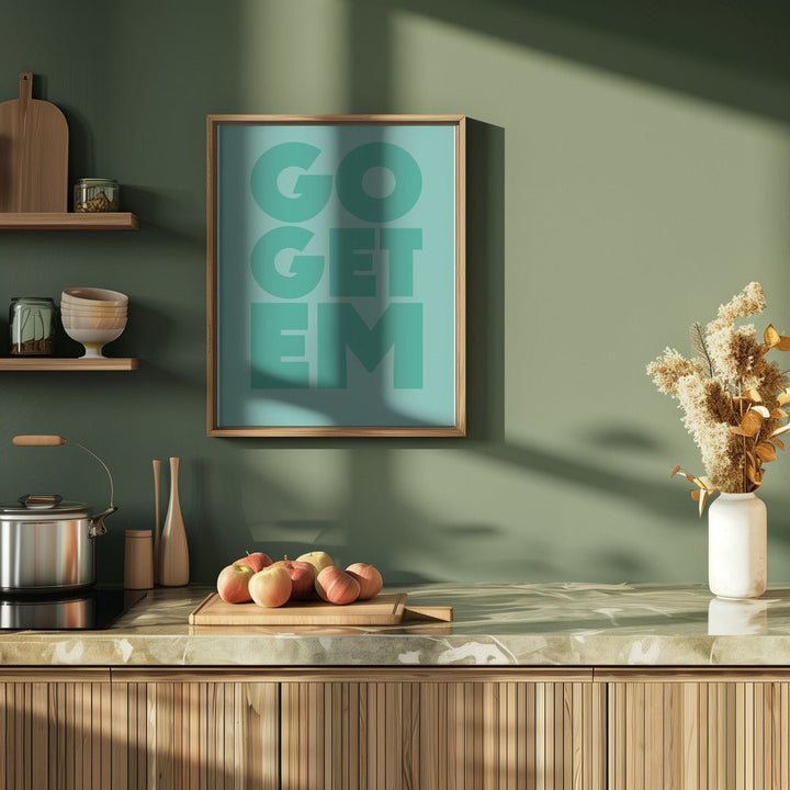 go get em - Stretched Canvas, Poster or Fine Art Print - I Heart Wall Art - Poster Print, Canvas Print or Framed Art Print