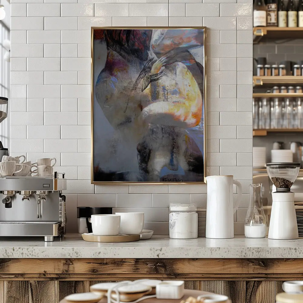 Gold Fish - Stretched Canvas, Poster or Fine Art Print I Heart Wall Art
