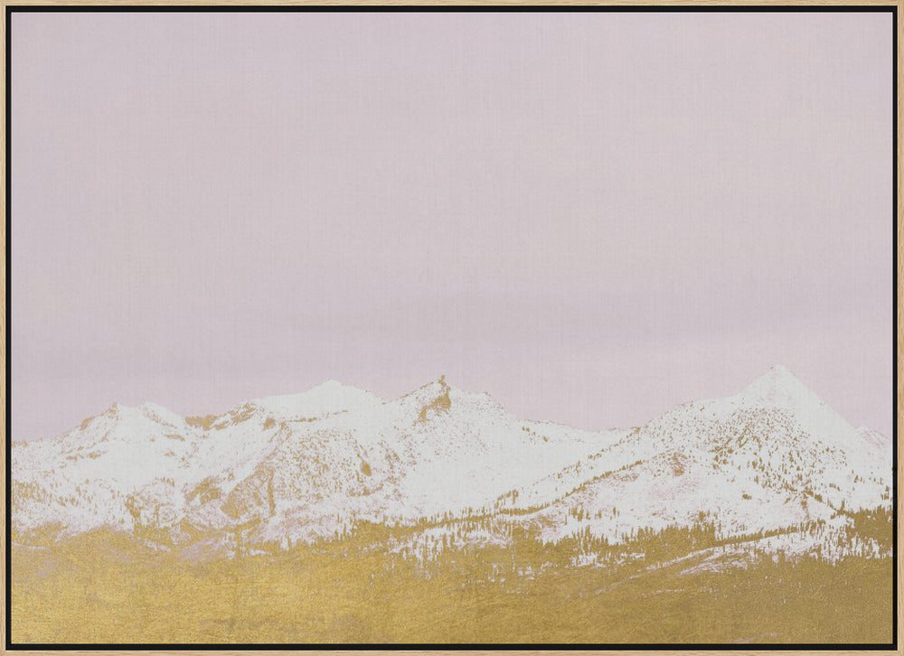Gold Mountains - Stretched Canvas, Poster or Fine Art Print I Heart Wall Art