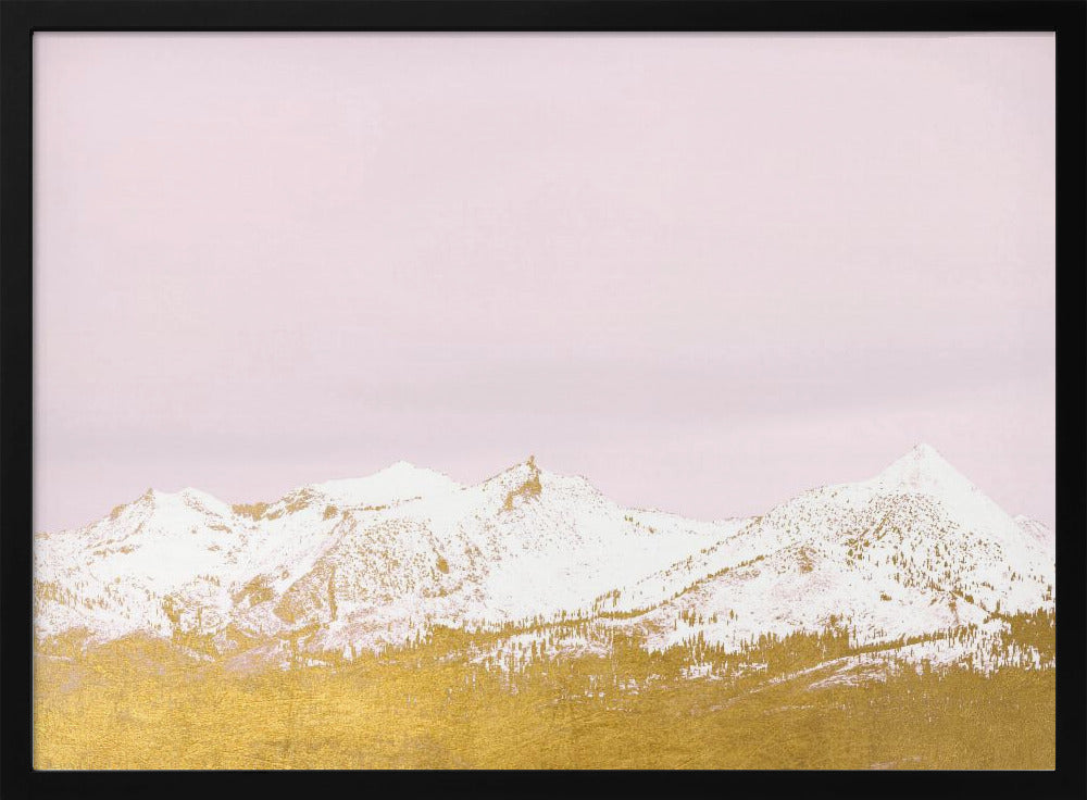 Gold Mountains - Stretched Canvas, Poster or Fine Art Print I Heart Wall Art
