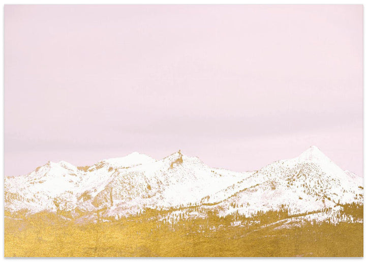 Gold Mountains - Stretched Canvas, Poster or Fine Art Print I Heart Wall Art