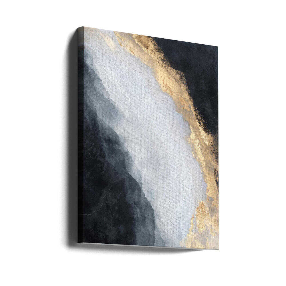 Golden Black Flow - Stretched Canvas, Poster or Fine Art Print - I Heart Wall Art - Poster Print, Canvas Print or Framed Art Print