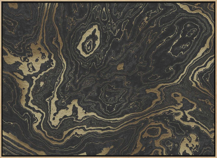 Golden Black Marble Abstract - Stretched Canvas, Poster or Fine Art Print - I Heart Wall Art - Poster Print, Canvas Print or Framed Art Print