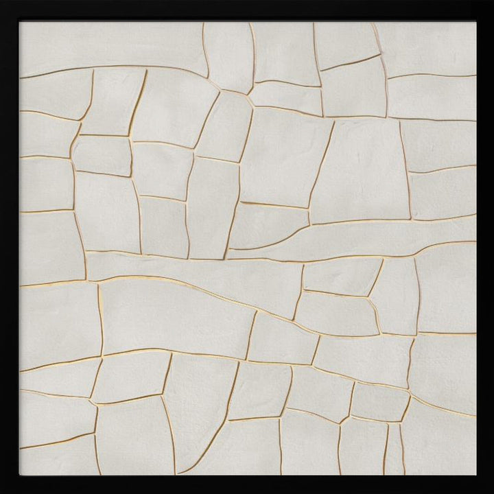Golden crack A - Square Stretched Canvas, Poster or Fine Art Print I Heart Wall Art