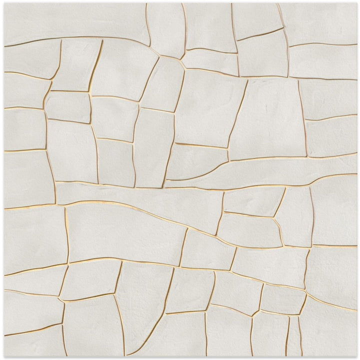 Golden crack A - Square Stretched Canvas, Poster or Fine Art Print I Heart Wall Art