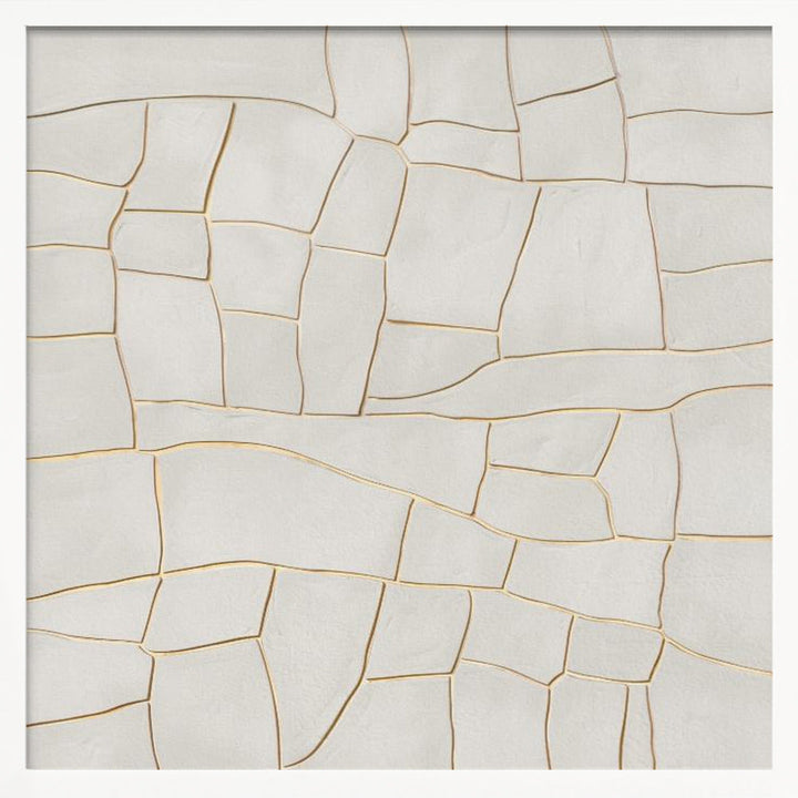 Golden crack A - Square Stretched Canvas, Poster or Fine Art Print I Heart Wall Art