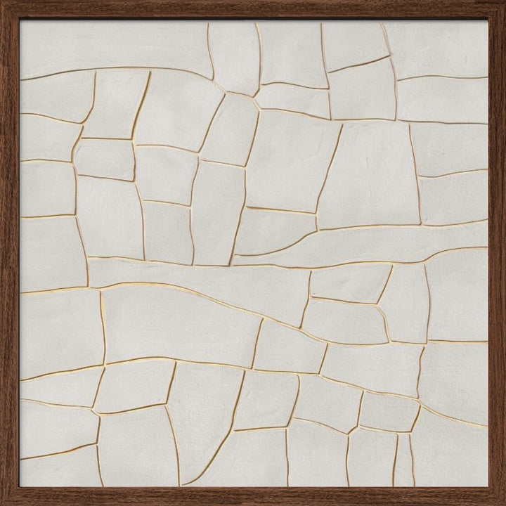 Golden crack A - Square Stretched Canvas, Poster or Fine Art Print I Heart Wall Art