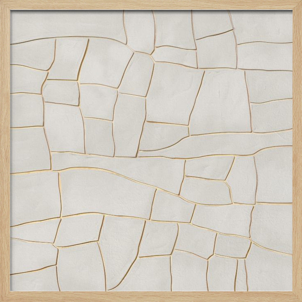 Golden crack A - Square Stretched Canvas, Poster or Fine Art Print I Heart Wall Art
