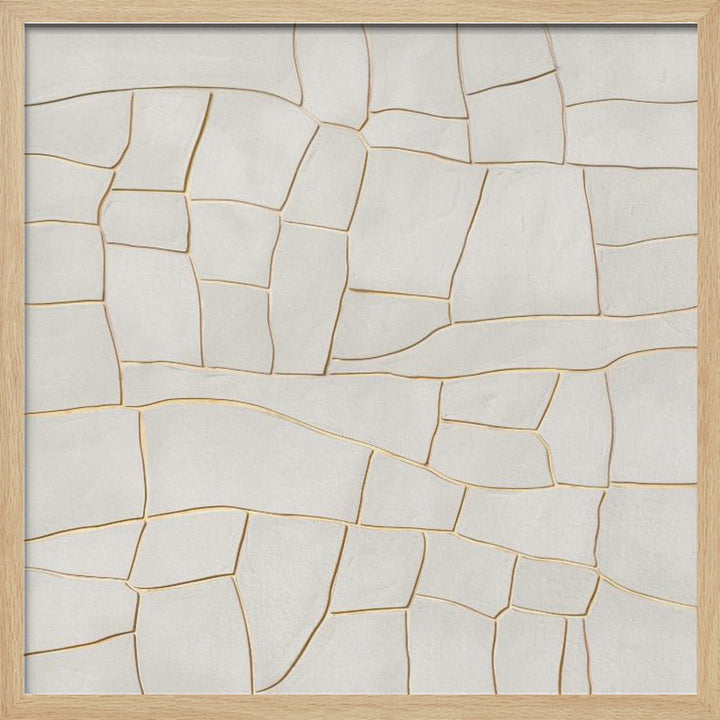 Golden crack A - Square Stretched Canvas, Poster or Fine Art Print I Heart Wall Art
