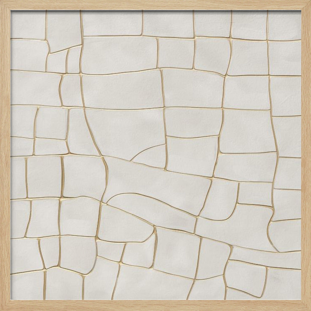 Golden crack B - Square Stretched Canvas, Poster or Fine Art Print I Heart Wall Art