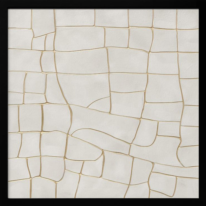 Golden crack B - Square Stretched Canvas, Poster or Fine Art Print I Heart Wall Art