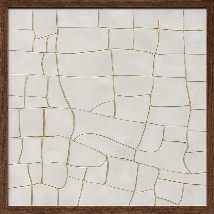 Golden crack B - Square Stretched Canvas, Poster or Fine Art Print I Heart Wall Art
