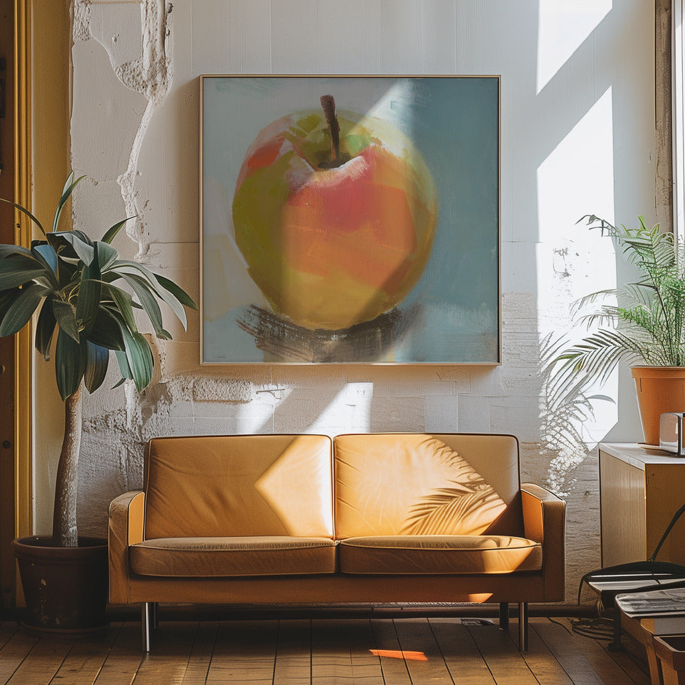 Golden Delicious - Square Stretched Canvas, Poster or Fine Art Print I Heart Wall Art