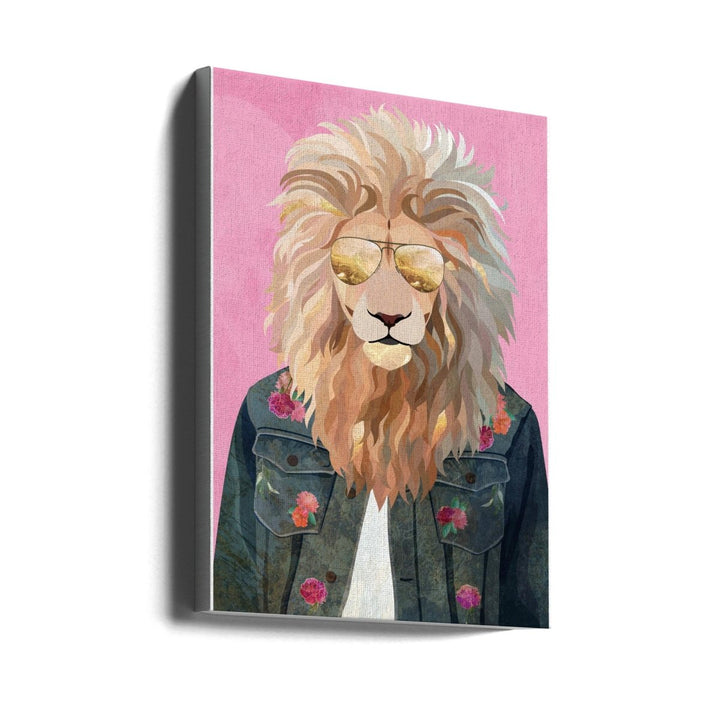 Golden fashion lion 1 - Stretched Canvas, Poster or Fine Art Print - I Heart Wall Art - Poster Print, Canvas Print or Framed Art Print