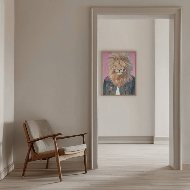 Golden fashion lion 1 - Stretched Canvas, Poster or Fine Art Print - I Heart Wall Art - Poster Print, Canvas Print or Framed Art Print