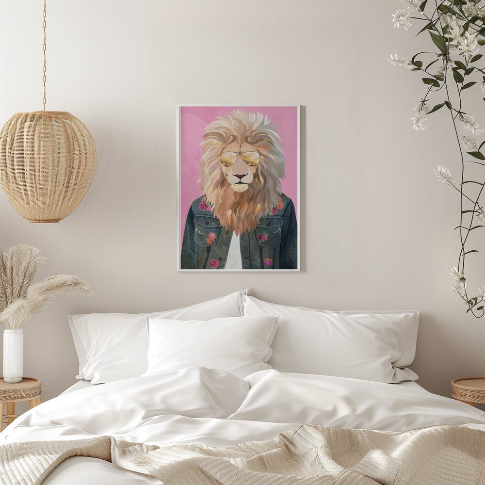 Golden fashion lion 1 - Stretched Canvas, Poster or Fine Art Print - I Heart Wall Art - Poster Print, Canvas Print or Framed Art Print