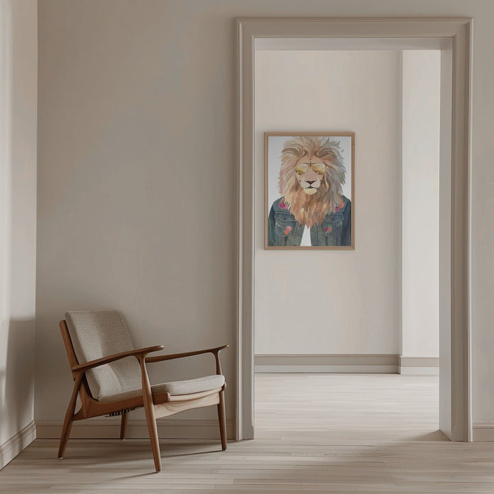 Golden fashion lion 3 - Stretched Canvas, Poster or Fine Art Print - I Heart Wall Art - Poster Print, Canvas Print or Framed Art Print