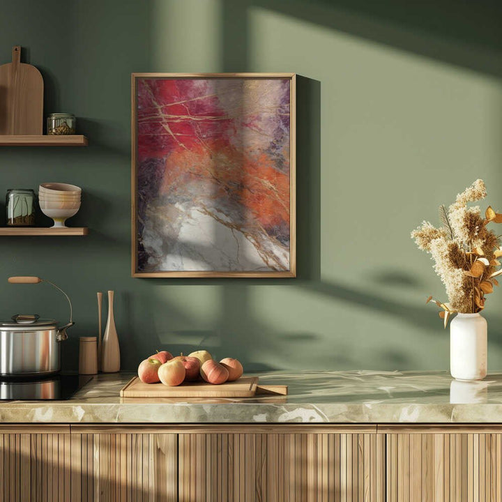 Golden Fluid Marble - Stretched Canvas, Poster or Fine Art Print - I Heart Wall Art - Poster Print, Canvas Print or Framed Art Print