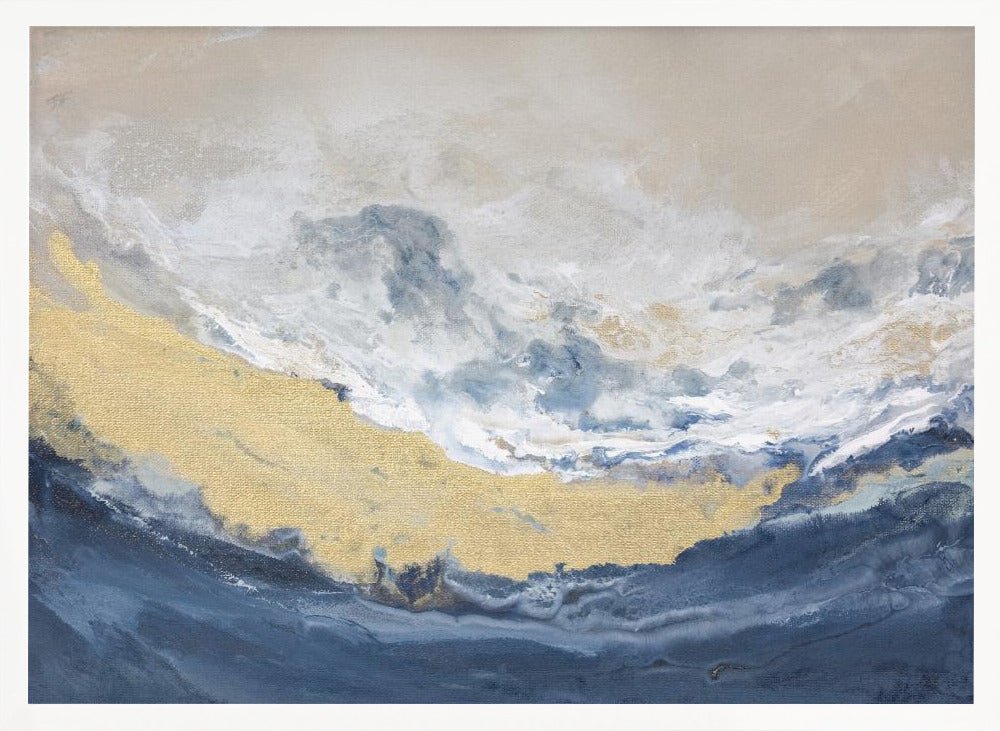 Golden Horizon Wave - Stretched Canvas, Poster or Fine Art Print - I Heart Wall Art - Poster Print, Canvas Print or Framed Art Print