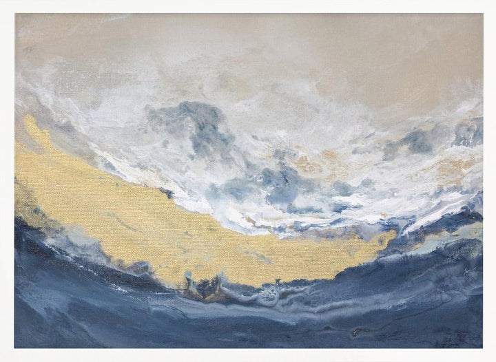 Golden Horizon Wave - Stretched Canvas, Poster or Fine Art Print - I Heart Wall Art - Poster Print, Canvas Print or Framed Art Print