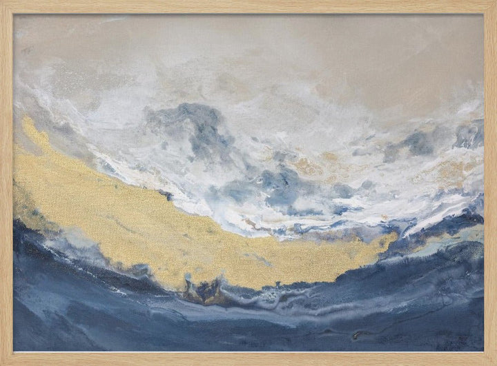 Golden Horizon Wave - Stretched Canvas, Poster or Fine Art Print - I Heart Wall Art - Poster Print, Canvas Print or Framed Art Print
