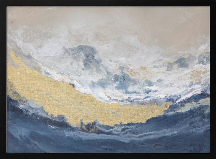 Golden Horizon Wave - Stretched Canvas, Poster or Fine Art Print - I Heart Wall Art - Poster Print, Canvas Print or Framed Art Print