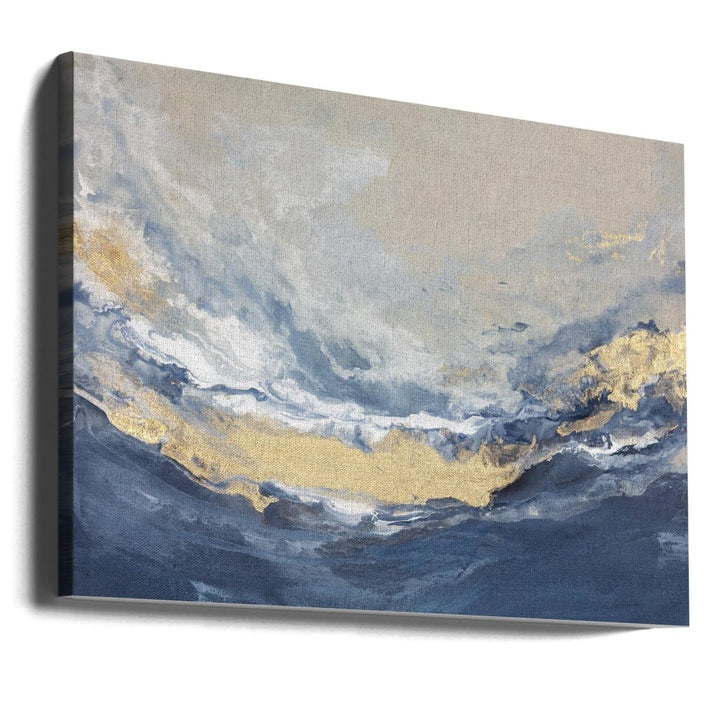 Golden Horizon Waves - Stretched Canvas, Poster or Fine Art Print - I Heart Wall Art - Poster Print, Canvas Print or Framed Art Print