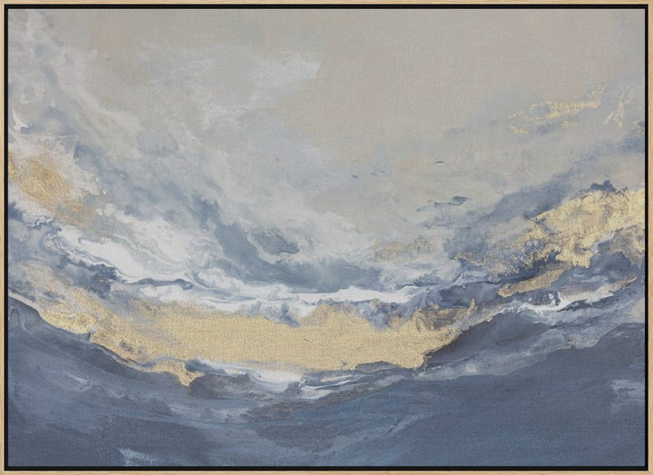 Golden Horizon Waves - Stretched Canvas, Poster or Fine Art Print - I Heart Wall Art - Poster Print, Canvas Print or Framed Art Print