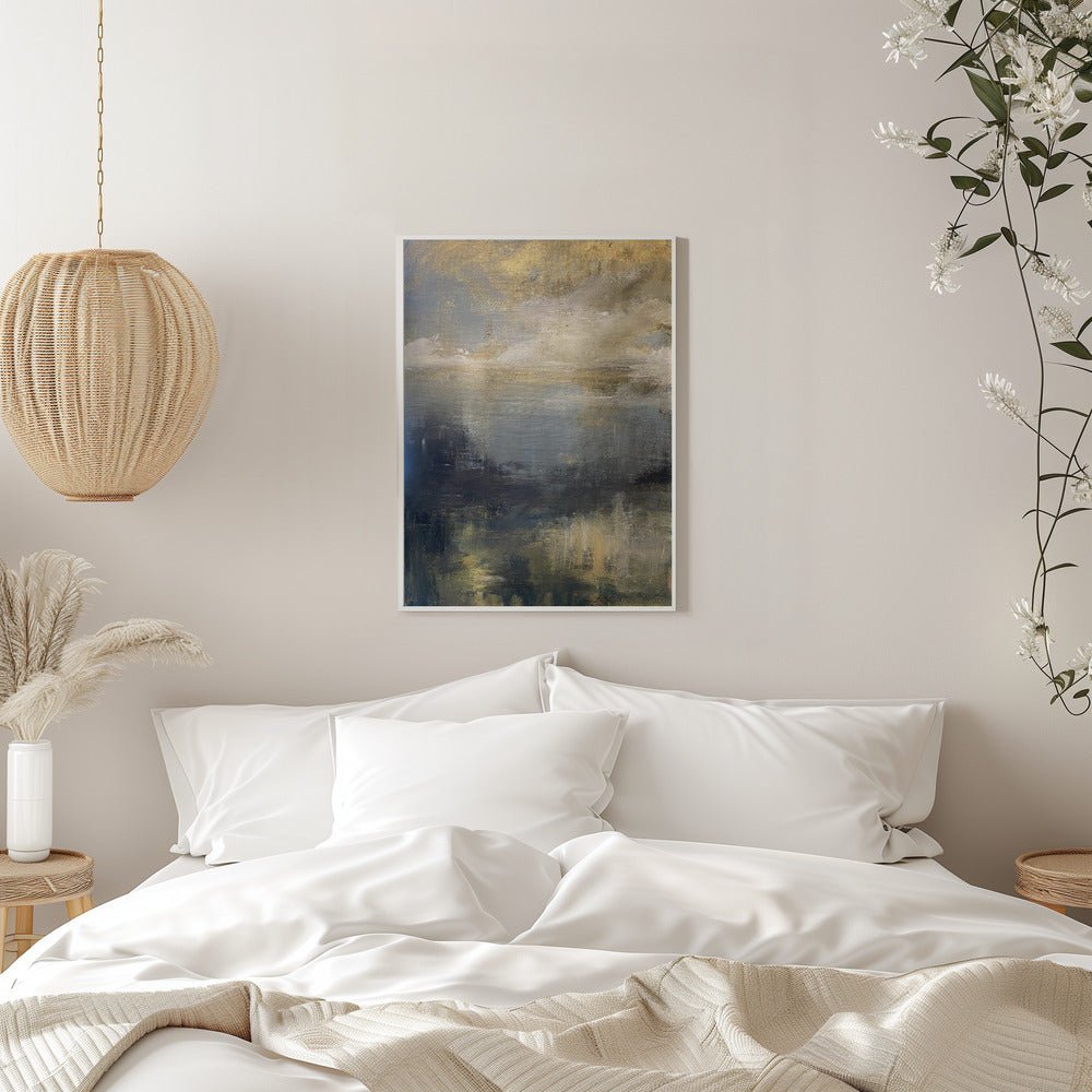 Golden Morning Landscape - Stretched Canvas, Poster or Fine Art Print - I Heart Wall Art - Poster Print, Canvas Print or Framed Art Print