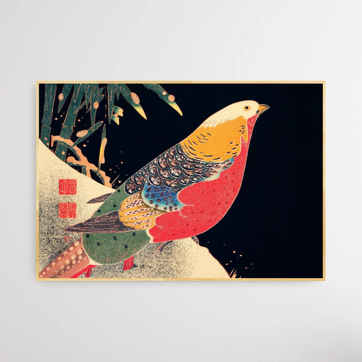 Golden Pheasant in the Snow (ca. 1900) by Ito Jakuchu - I Heart Wall Art
