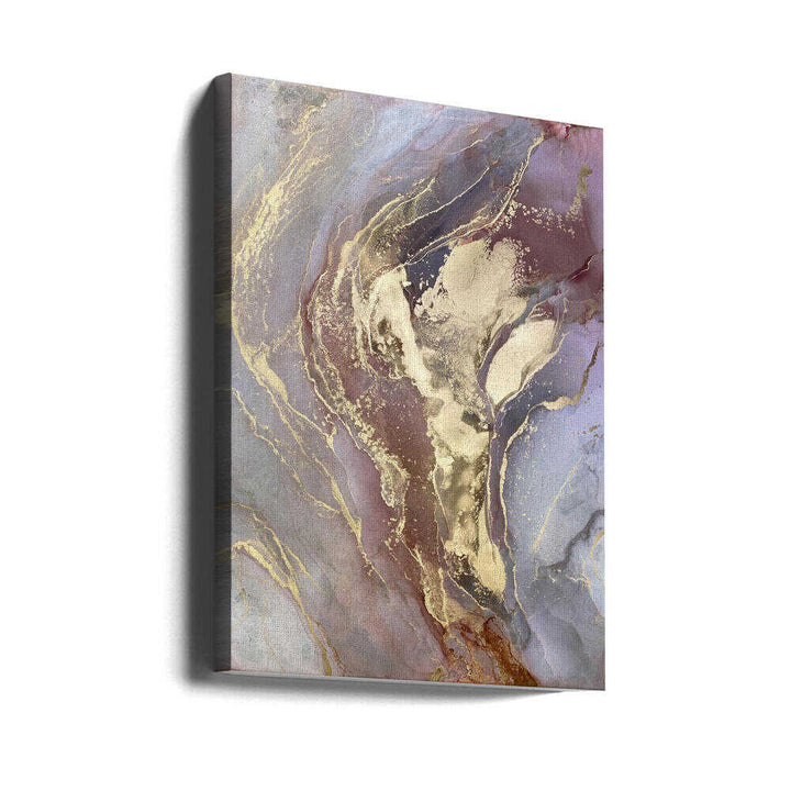 Golden Plum Marble Flow - Stretched Canvas, Poster or Fine Art Print - I Heart Wall Art - Poster Print, Canvas Print or Framed Art Print
