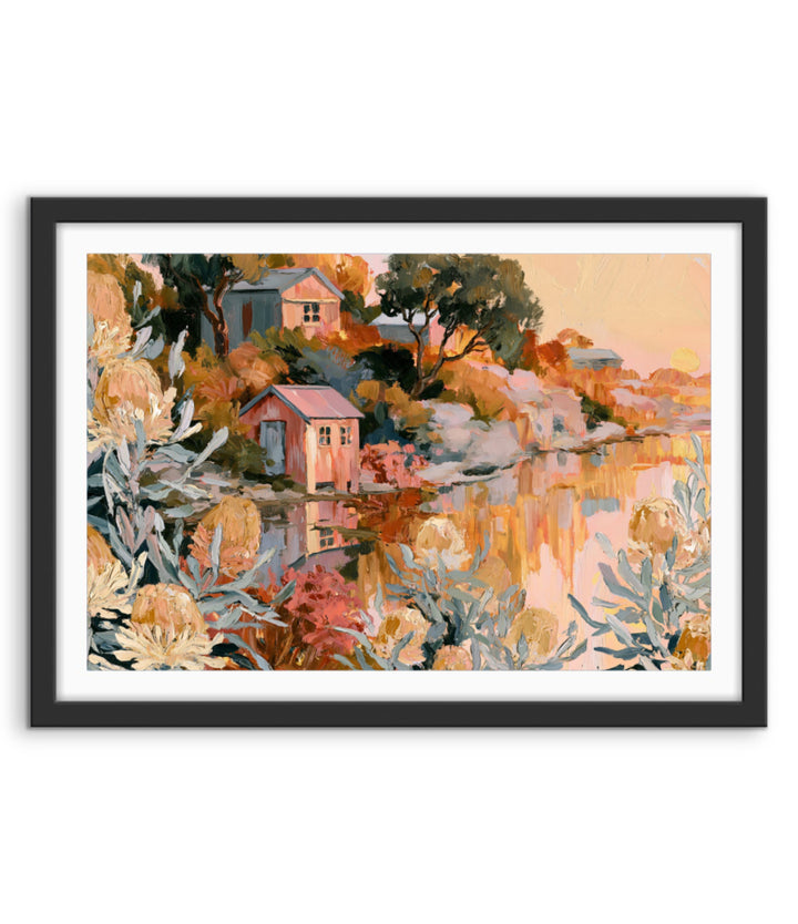 Golden Shoreline by IHeartStudio - Australian Contemporary Coastal Landscape Canvas Print