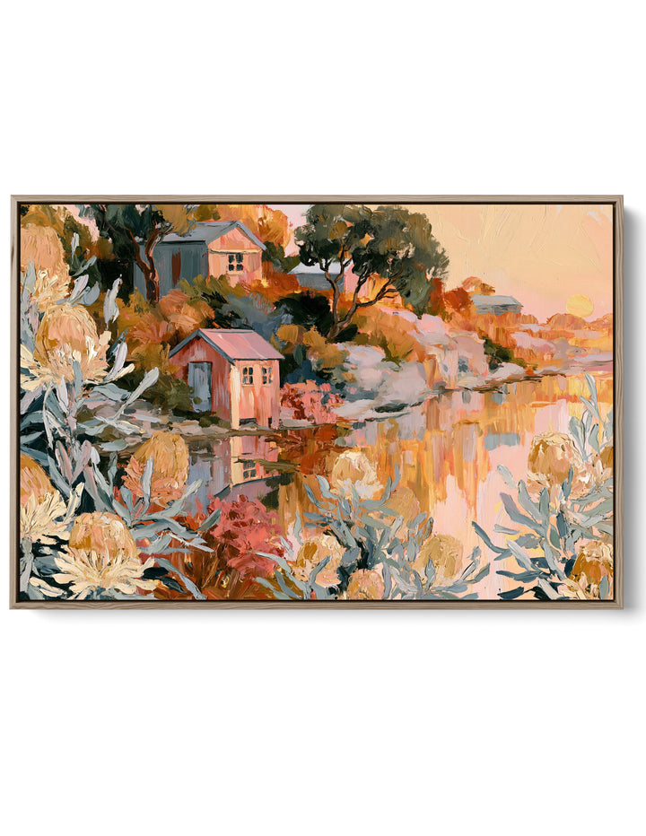 Golden Shoreline by IHeartStudio - Australian Contemporary Coastal Landscape Canvas Print