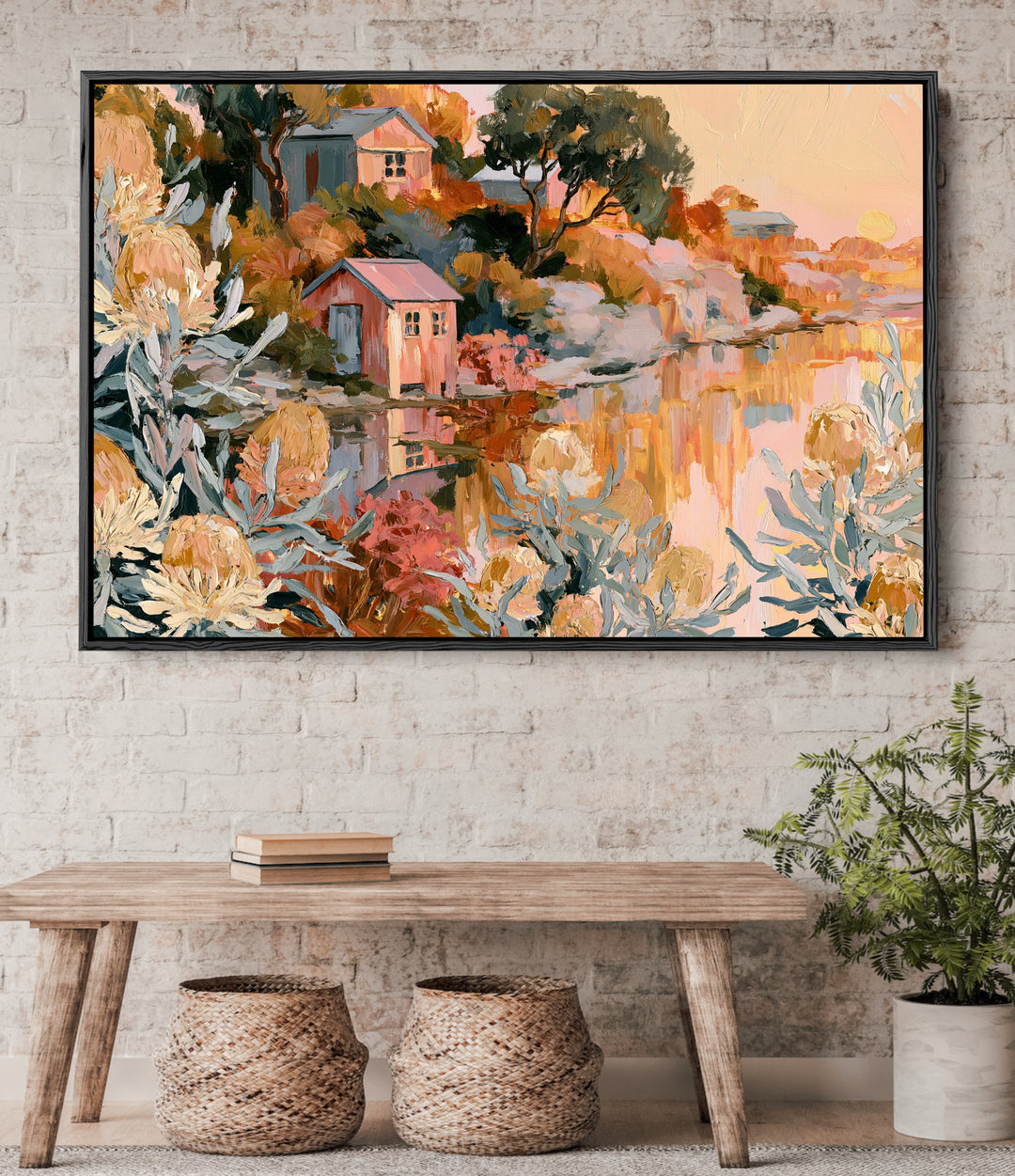 Golden Shoreline by IHeartStudio - Australian Contemporary Coastal Landscape Canvas Print